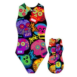 BAÑADOR WATERPOLO MUJER HALLOWEEN SKULL