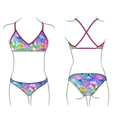 TOP NATACION MUJER FLAMENCO( PATRON MARE) 3 TOP NATACION MUJER FLAMENCO( PATRON MARE)